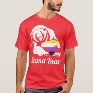 NonBinary Mama Bear Enby Mum LGBT T-Shirt