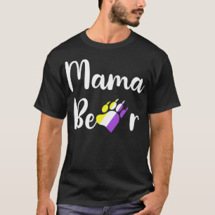 NonBinary Mama Bear LGBTQ Mum NonBinary Enby T-Shirt