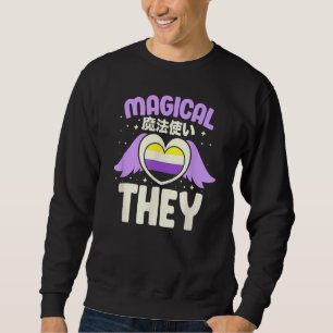 Nonbinary Non Binary Genderqueer LGBTQIA Magical T Sweatshirt
