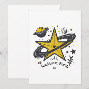 Nonbinary North Star Shirt – LGBTQ Camping Pride Invitation