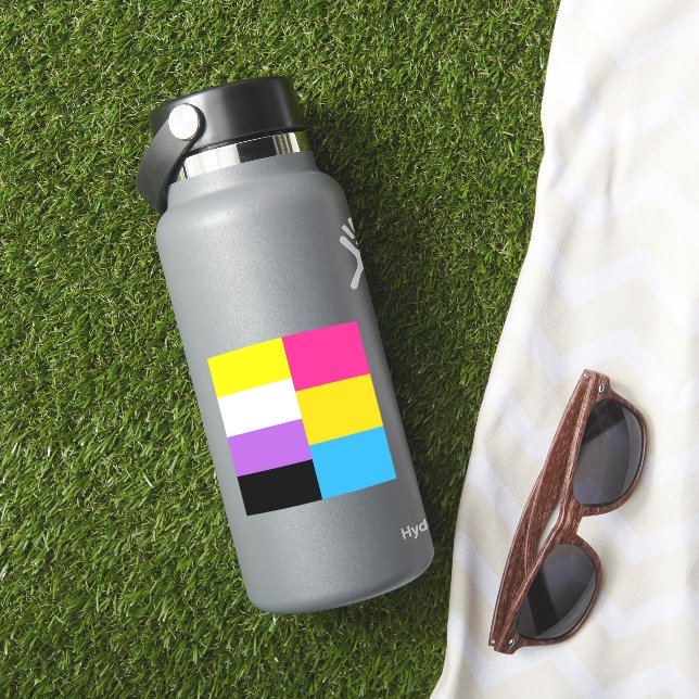 Nonbinary Pansexual Dual Pride Flag Laptop (HydroFlask Insitu)