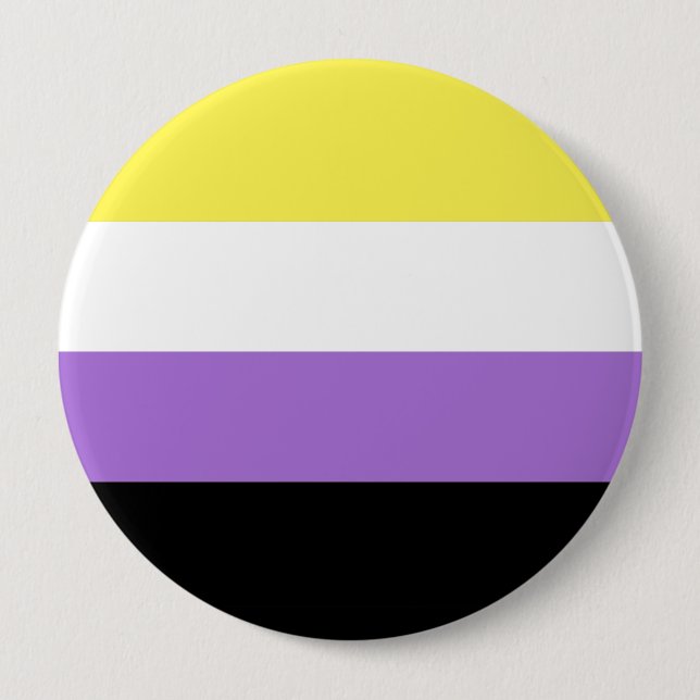 Nonbinary Pride 10 Cm Round Badge (Front)