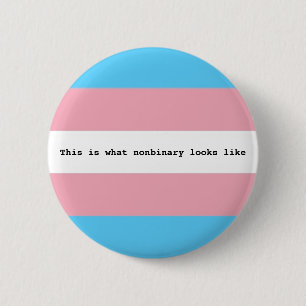 Nonbinary pride 6 cm round badge