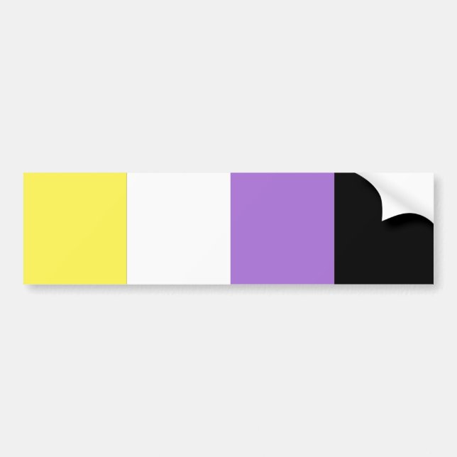 Nonbinary Pride Bumper Sticker (Front)