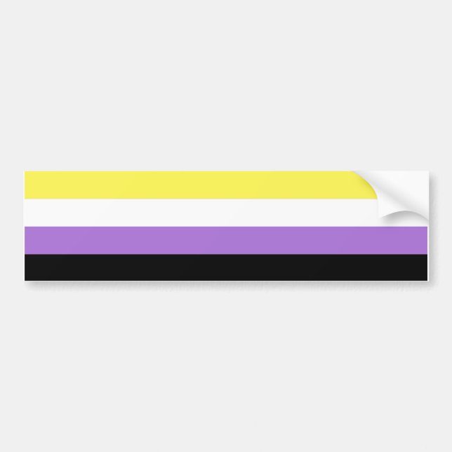 Nonbinary Pride Bumper Sticker (Front)