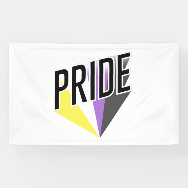 Nonbinary Pride Burst Banner (Horizontal)