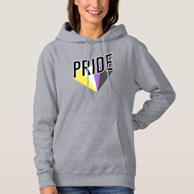 Nonbinary Pride Burst Hoodie (Front)