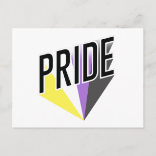 Nonbinary Pride Burst Postcard