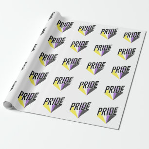 Nonbinary Pride Burst Wrapping Paper