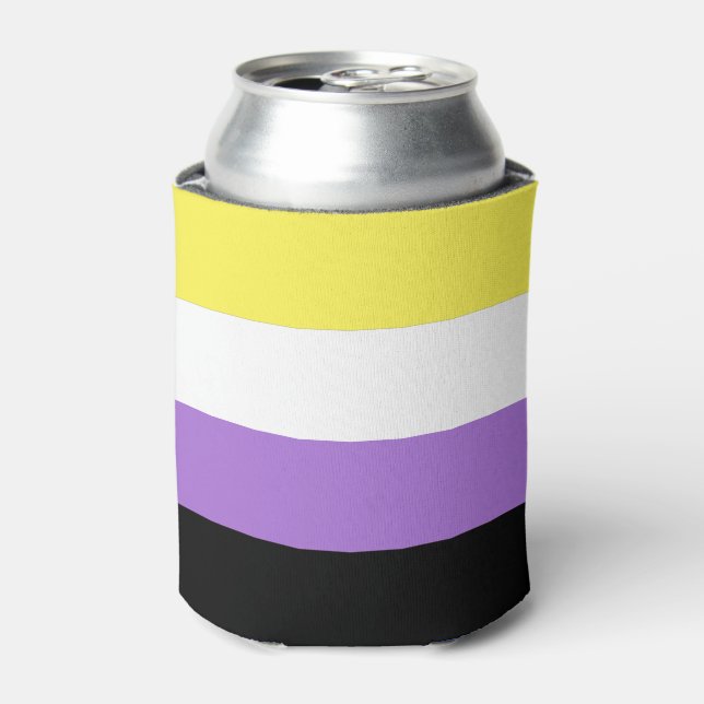 Nonbinary Pride Can Cooler (Can Front)