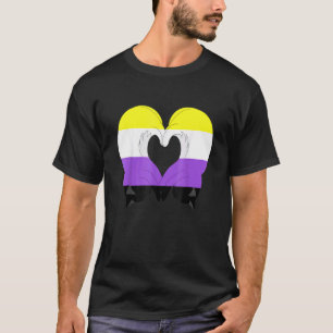 Nonbinary Pride Cat Lgbt Non Binary Flag Cute Cats T-Shirt