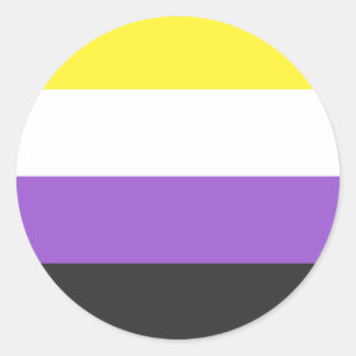 Nonbinary Pride Circle Sticker