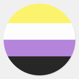 Nonbinary Pride Classic Round Sticker