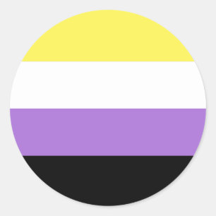 Nonbinary Pride Classic Round Sticker