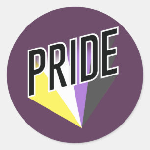 Nonbinary Pride Classic Round Sticker