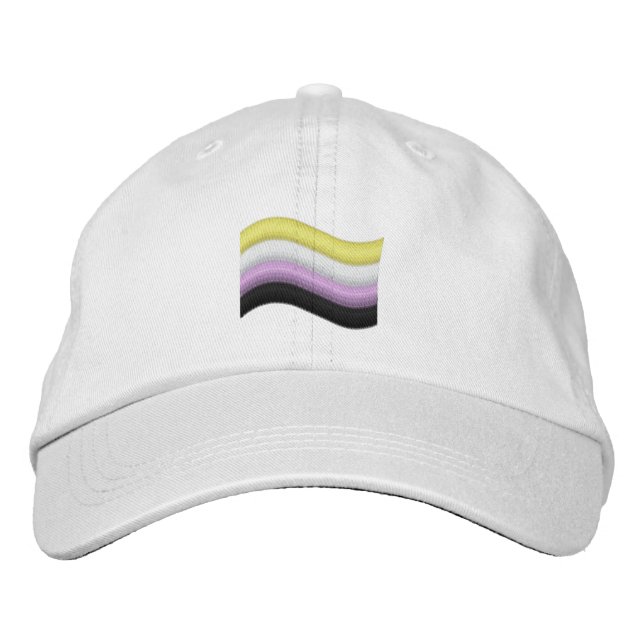 Nonbinary Pride Embroidered Hat (Front)