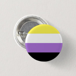 Nonbinary Pride Flag 3 Cm Round Badge