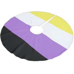 Nonbinary Pride Flag Brushed Polyester Tree Skirt