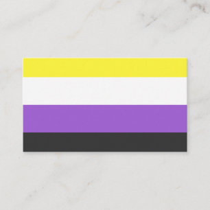 Nonbinary Pride Flag Business Card
