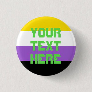 Nonbinary pride flag button