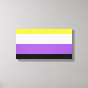 Nonbinary Pride Flag Canvas Print