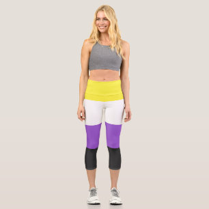 Nonbinary Pride Flag Capri Leggings