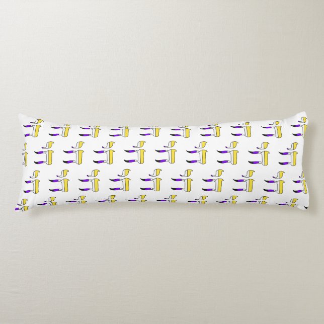 Nonbinary Pride Flag Chai Body Cushion (Front)