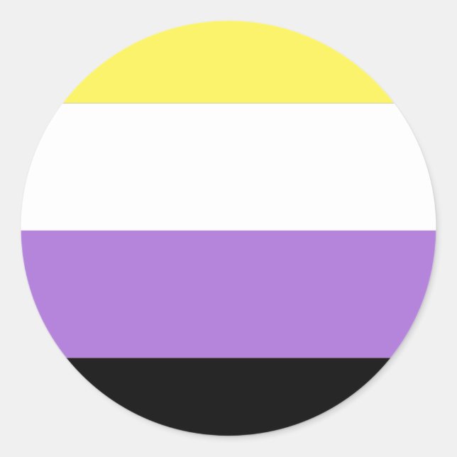 Nonbinary Pride Flag Classic Round Sticker (Front)