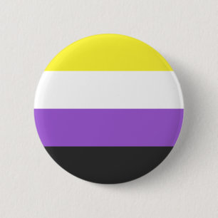 Nonbinary Pride Flag Classic Round Sticker 6 Cm Round Badge