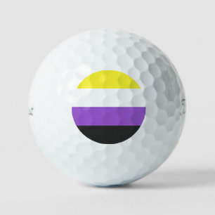 Nonbinary Pride Flag Golf Balls