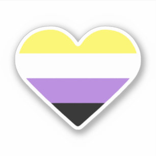 Nonbinary Pride Flag Heart