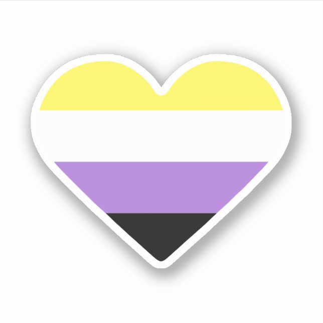 Nonbinary Pride Flag Heart (Front)