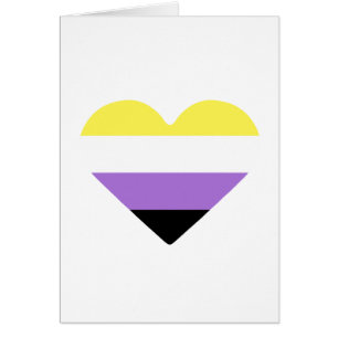 Nonbinary Pride Flag Heart