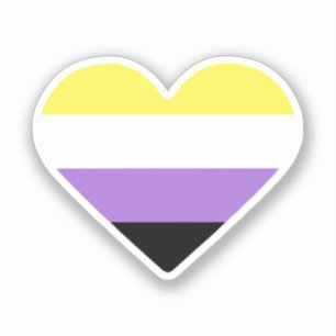 Nonbinary Pride Flag Heart