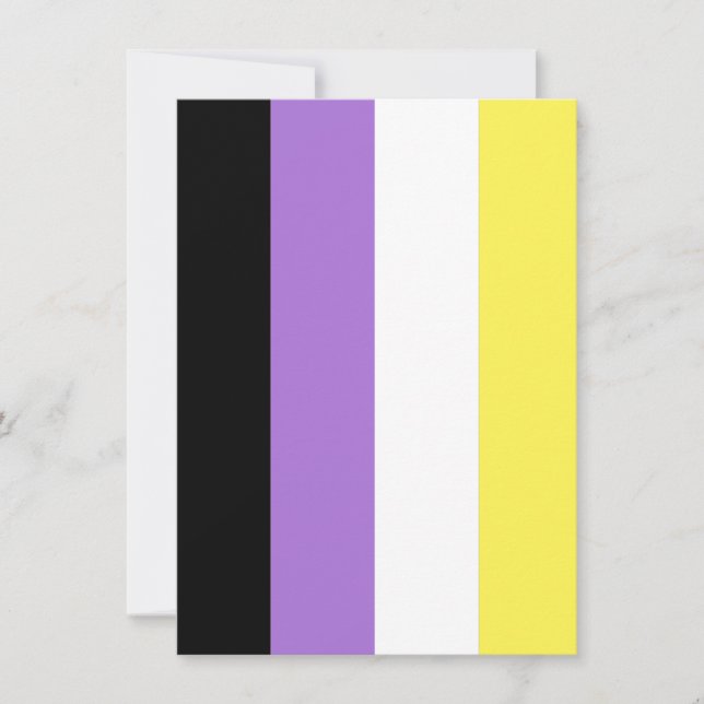 Nonbinary Pride Flag Holiday Card (Front)