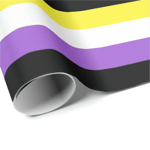 Nonbinary Pride Flag Horizontal Wrapping Paper
