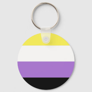 Nonbinary Pride Flag Key Ring
