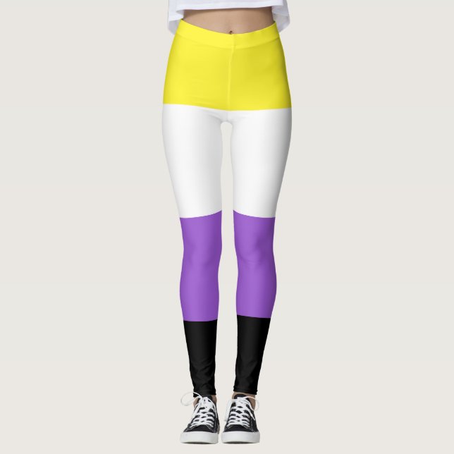 Nonbinary Pride Flag Leggings (Front)