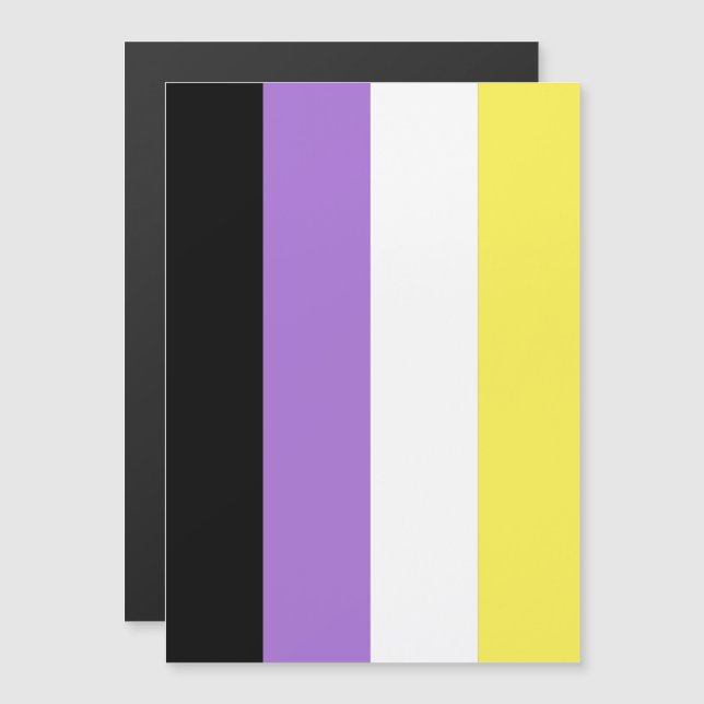 Nonbinary Pride Flag Magnetic Invitation (Front/Back)
