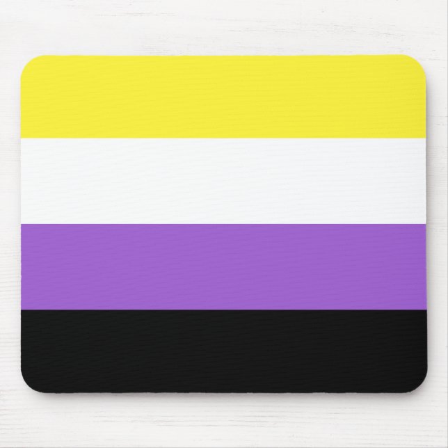 Nonbinary Pride Flag Mouse Mat (Front)