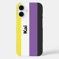 Nonbinary Pride Flag Name or Monogram