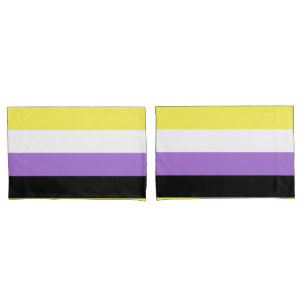Nonbinary Pride Flag Pillowcase