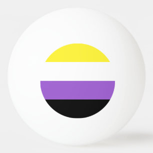 Nonbinary Pride Flag Ping Pong Ball