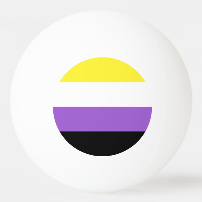 Nonbinary Pride Flag Ping Pong Ball (Front)