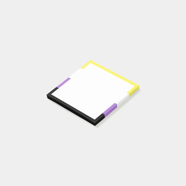 Nonbinary Pride Flag Post-it Notes (Angled)