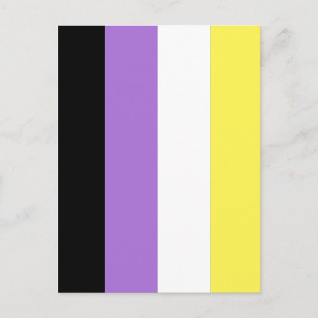 Nonbinary Pride Flag Postcard (Front)