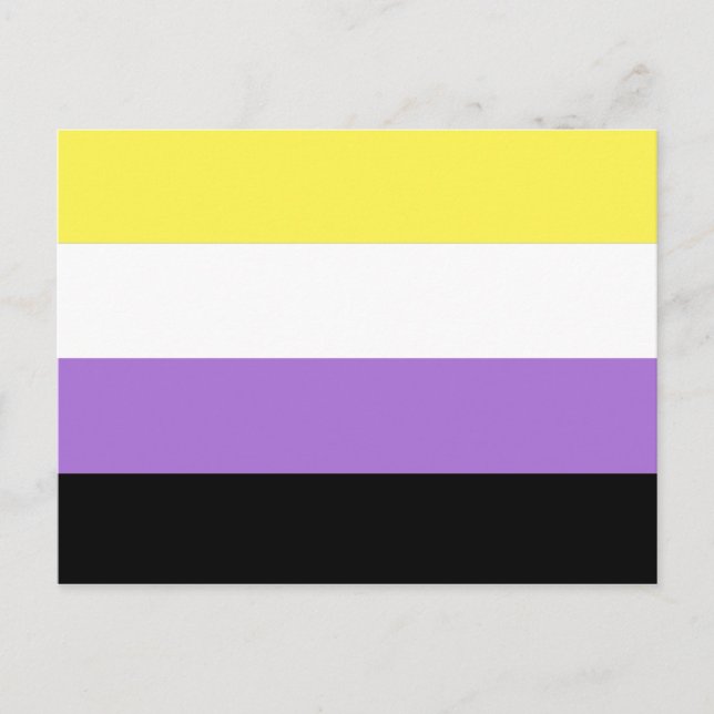 Nonbinary Pride Flag Postcard (Front)