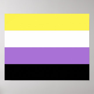 Nonbinary Pride Flag Poster
