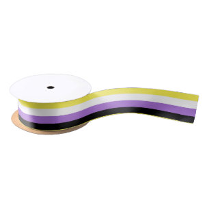 Nonbinary Pride Flag Satin Ribbon