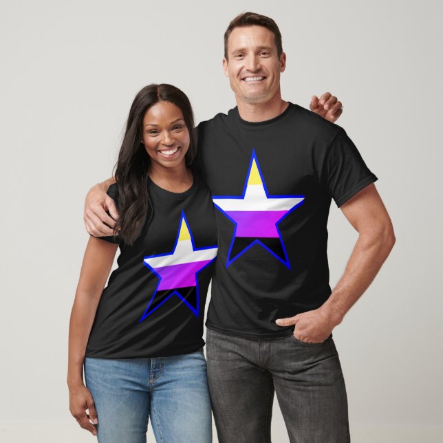 Nonbinary Pride Flag Star T-Shirt (Unisex)